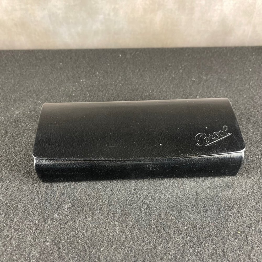 Persol Glasses Sunglasses Hard Case Storage Black Leather